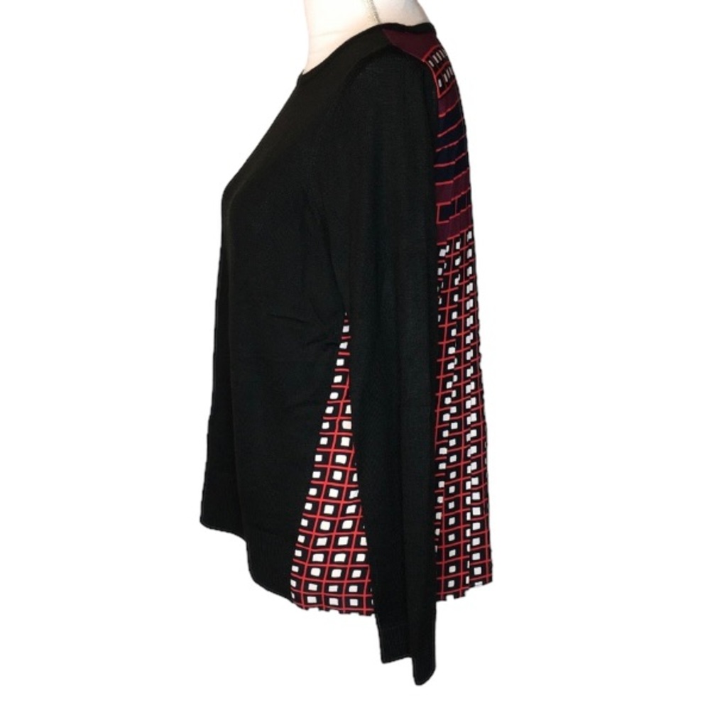 LOFT Pleated Swing Back Top w/ Solid Front Sz MP